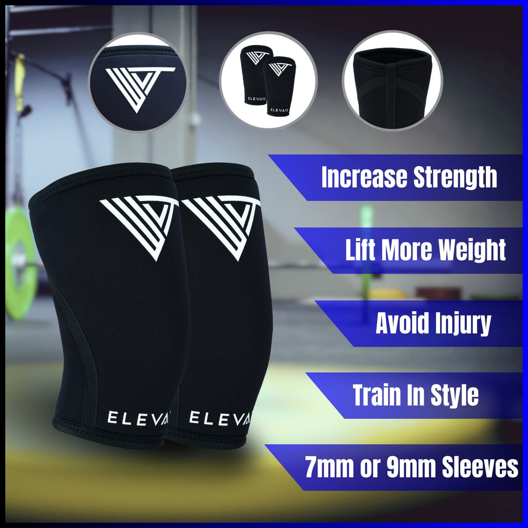 Elevate Knee Sleeves - Weightlifting Sleeves Perfect For Squats
