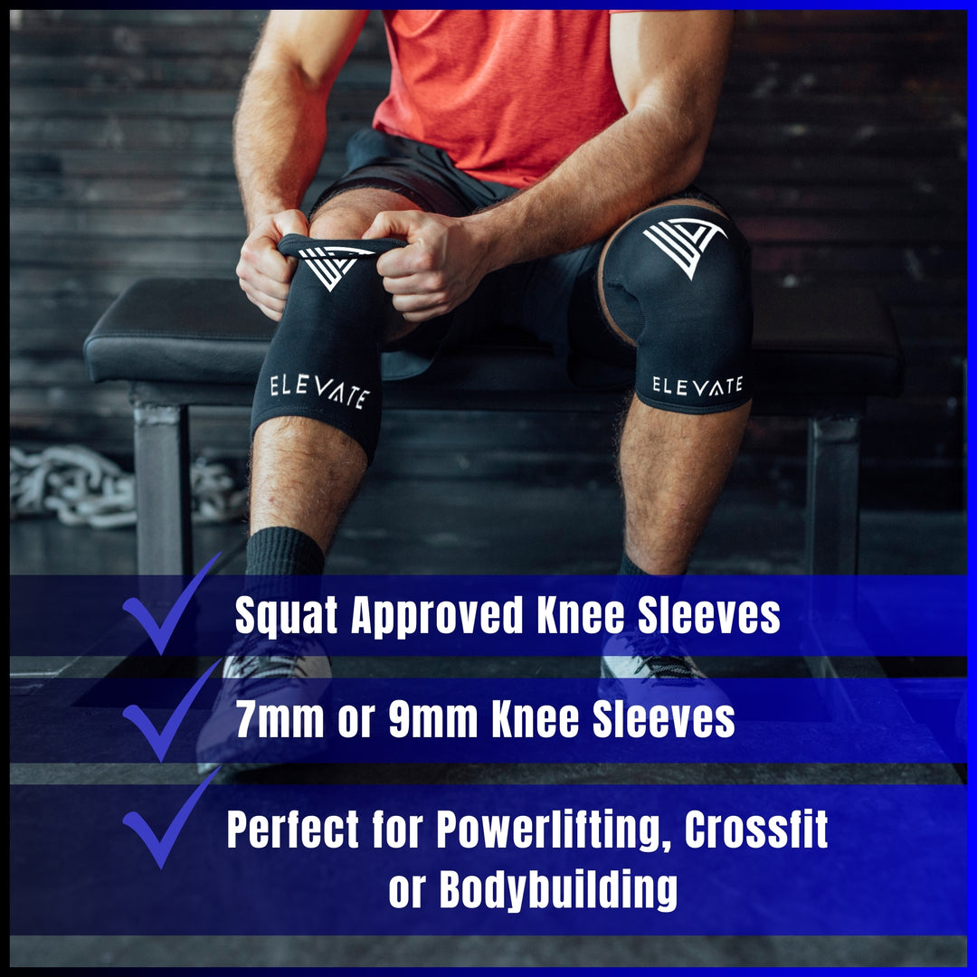 Elevate Knee Sleeves - Weightlifting Sleeves Perfect For Squats